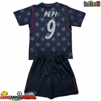 Camisa de Futebol Estados Unidos Ricardo Pepi #9 Equipamento Secundário Infantil Mundo 2026 Manga Curta (+ Calças curtas)